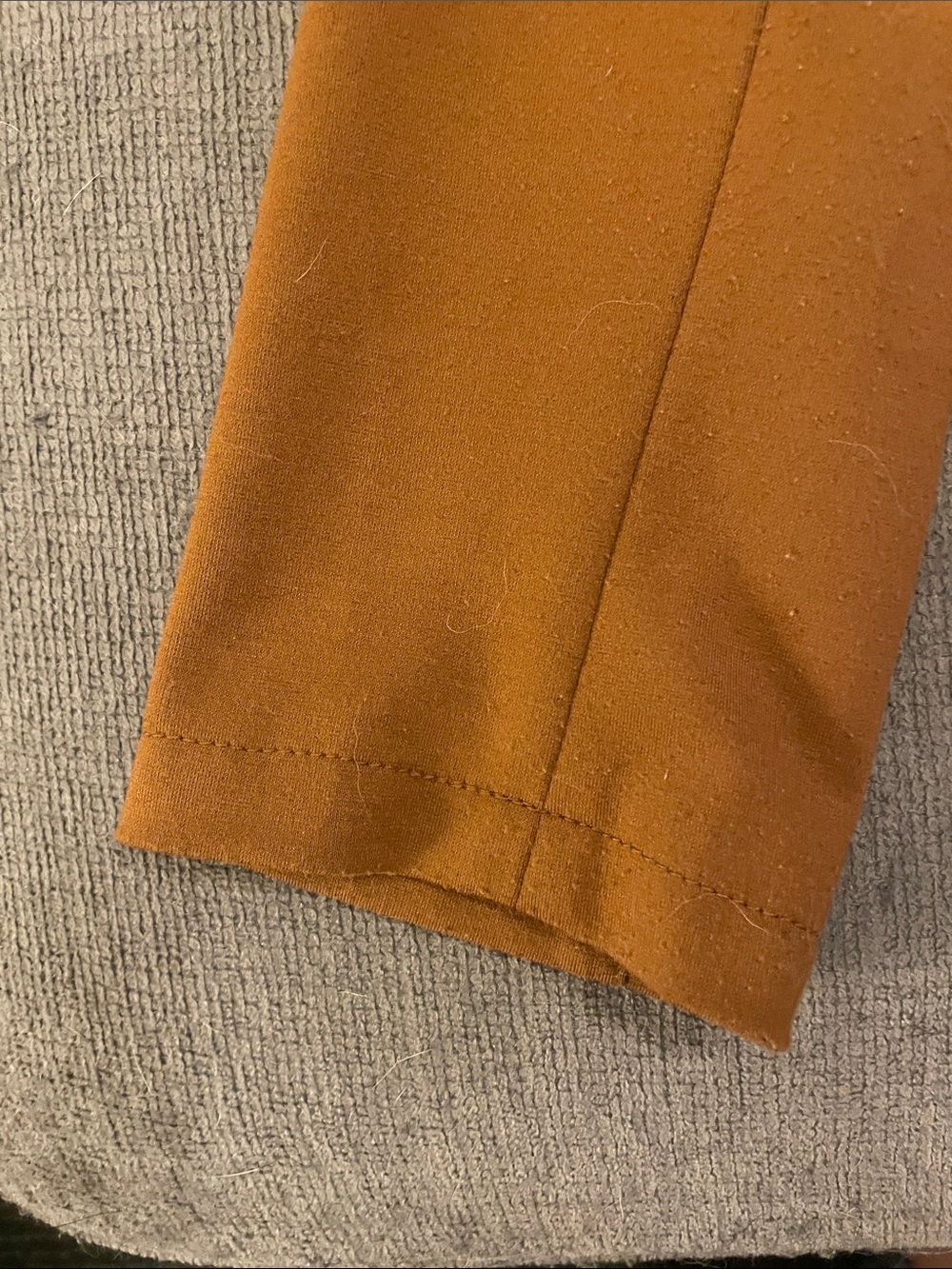 Iman Women's Leather Suede Drawstring Jacket - Rust, size small - Picture 5 of 9